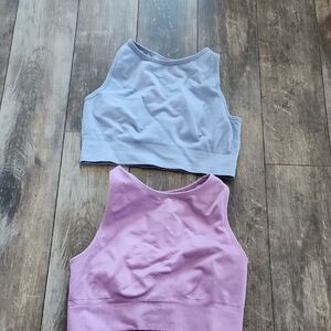 Knix Light Purple and Light Blue Sports bras
